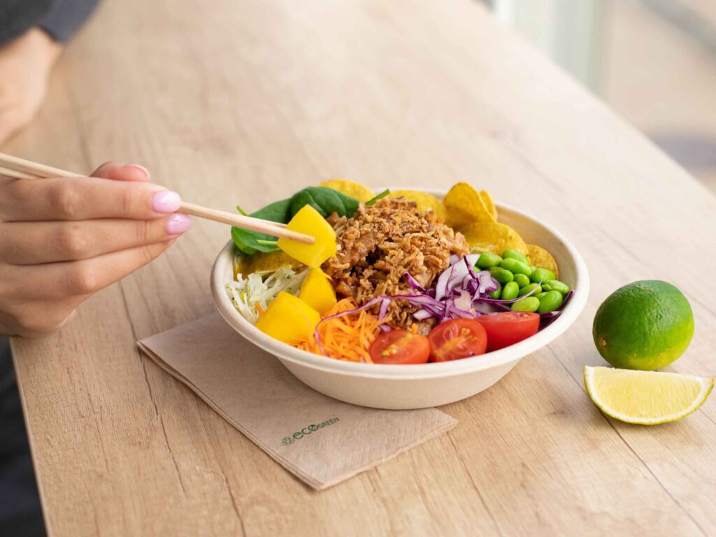 Healthy circadian eating concept showing a plate