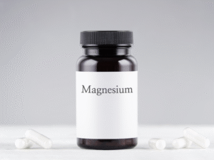 Magnesium-rich foods like almonds and spinach supporting natural sleep and muscle health.