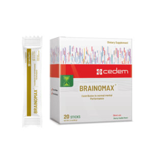 BRAINOMAX® brain supplement for memory and focus – cherry vanilla flavor powder sticks packaging